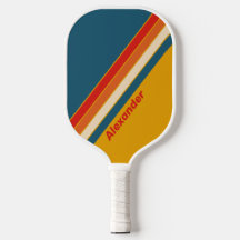 Sport Retro Mosterd Gestreept met Naam