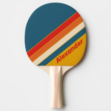 Sport Retro Mosterd Gestreept met Naam