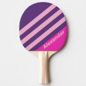  Sport Roze Sky Stripes met Naam Tafeltennisbatje (Voorkant)