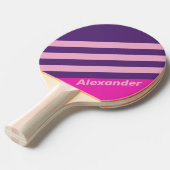  Sport Roze Sky Stripes met Naam Tafeltennisbatje (Voorkant Gekanteld)