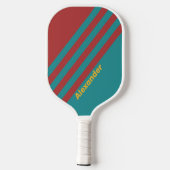 Sport Ruby Reef Strepen met Naam Pickleball Paddle (Achterkant)