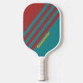 Sport Ruby Reef Strepen met Naam Pickleball Paddle (Voorkant)
