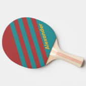 Sport Ruby Reef Strepen met Naam Tafeltennisbatje (Zijkant)