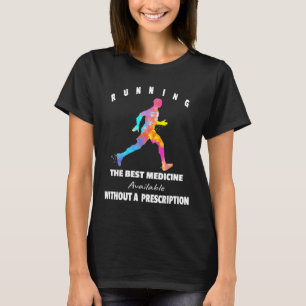 Sport Runner Therapie Waterverfontwerp Grappig har T-shirt