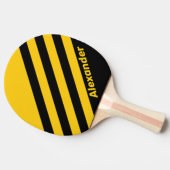 Sport Safety Bee Nostalgische Stripes met naam Tafeltennisbatje (Zijkant)