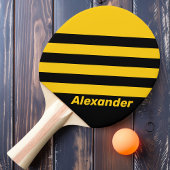 Sport Safety Bee Nostalgische Stripes met naam Tafeltennisbatje