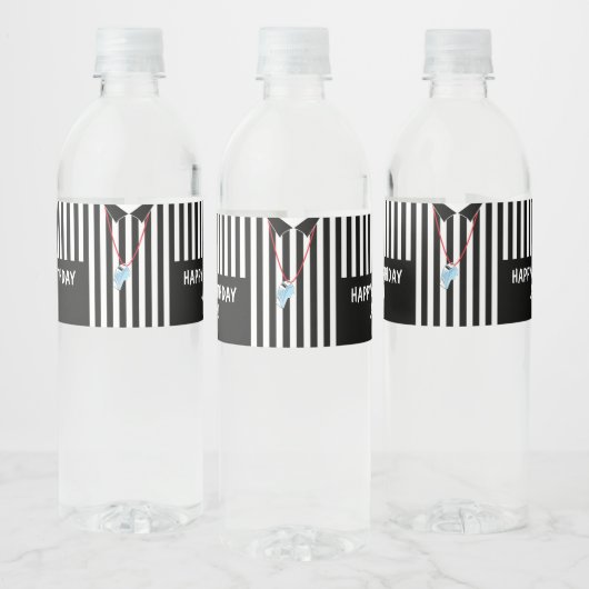 Sport Scheidsrechter met Fluit Waterfles Label Etiket (Flessen)