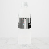 Sport Scheidsrechter met Fluit Waterfles Label Etiket (Voorkant)
