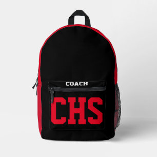Sport School INITIALLEN Kleuren NAAM Team Coach Bedrukte Rugzak