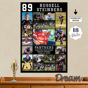 Sport Senior Afstuderen 18 Fotocollage Poster