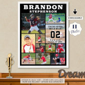 Sport Senior Night 11 Fotocollage gepersonaliseerd Poster