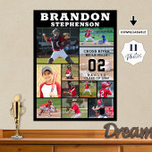 Sport Senior Night 11 Fotocollage gepersonaliseerd Poster