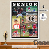 Sport Senior Night 11 Fotocollage gepersonaliseerd Poster