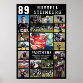 Sport Senior Night Afstuderen 20 Fotocollage Poster (Voorkant)