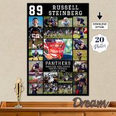 Sport Senior Night Afstuderen 20 Fotocollage Poster