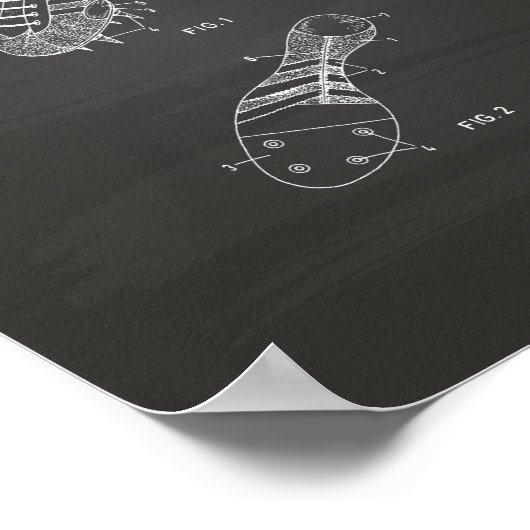 Sport Shoe Runner 1965 Patent Art Chalkboard Poster (Hoek)