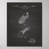 Sport Shoe Runner 1965 Patent Art Chalkboard Poster (Voorkant)