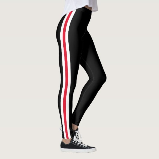 Sport Side Stripe Black Leggings Kies uw kleur (Rechts)