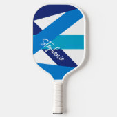 Sport Signature Diagonal Blue Striped Pickleball Paddle (Achterkant)