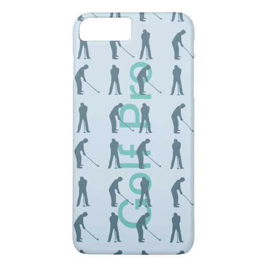 Sport Silhouette blauwgroen grafisch - Golf Case-Mate iPhone Case (Achterkant)