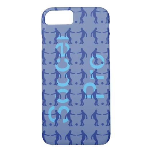 Sport Silhouette Blue-afbeelding - Voetbal Case-Mate iPhone Case (Achterkant)