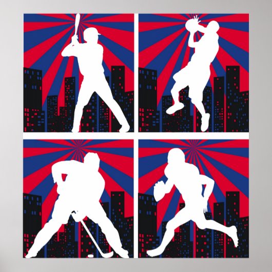 Sport Silhouettes Poster (Voorkant)