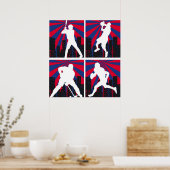 Sport Silhouettes Poster (Keuken)