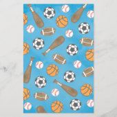 Sport Sky Blue Kinder Lijnbrief Schrijfpapier (Achterkant)