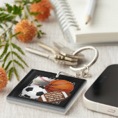 Sport Sleutelhangers. Football, Basketball, Baseba Sleutelhanger (Voorkant Rechts)