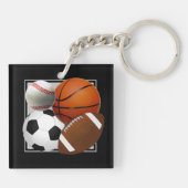 Sport Sleutelhangers. Football, Basketball, Baseba Sleutelhanger (Achterkant)