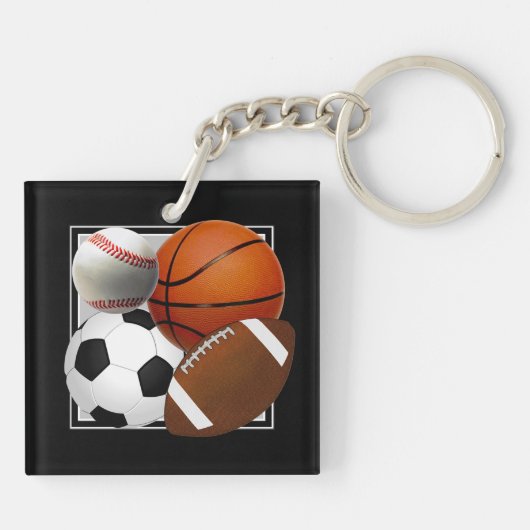 Sport Sleutelhangers. Football, Basketball, Baseba Sleutelhanger (Achterkant)
