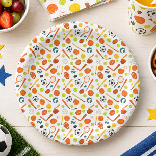 Sport Spel Tijd All-Star Verjaardag Kids Sport Papieren Bordje