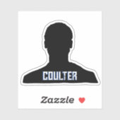 Sport Speler Silhouette Custom Sticker (Vel)