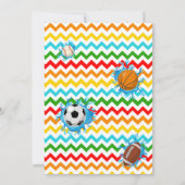 Sport splash verjaardag zomer water party kaart (Achterkant)