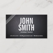Sport Stripes Personal Trainer Donker Visitekaartj Visitekaartje (Voorkant)