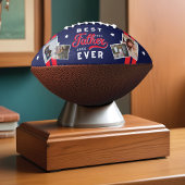 Sport Style Red & Navy Emblem Beste vader ooit fot American Football