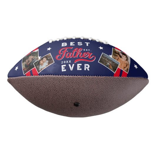 Sport Style Red & Navy Emblem Beste vader ooit fot American Football (Gedraaid 270)