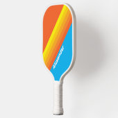 Sport Sunburst Sea Stripes with Name Pickleball Paddle (Links)