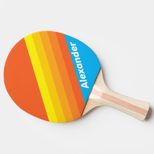 Sport Sunburst Sea Stripes with Name Tafeltennisbatje (Zijkant)