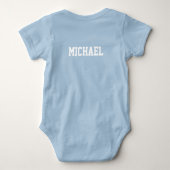 Sport Superstar aangepaste naamkleding Romper (Achterkant)