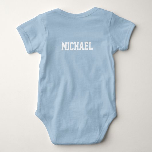 Sport Superstar aangepaste naamkleding Romper (Achterkant)