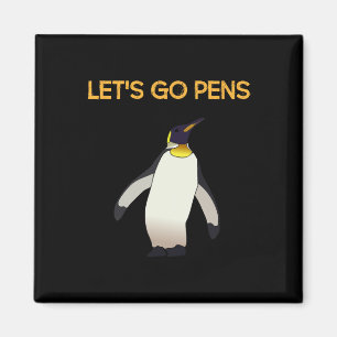 Sport T-shirt#39; s Lets Go Pens Grappige Hockey P Magneet