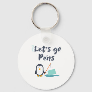 Sport T-shirt#39; s Lets Go Pens Grappige Hockey P Sleutelhanger