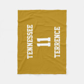 Sport Team Jersey Custom Dark Goldenrod Fleece Deken (Voorkant)