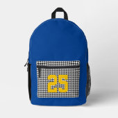 Sport Team Kleuren NUMMER Checker Speler Plezier Bedrukte Rugzak (Voorkant)