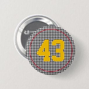 Sport Team Kleuren Speler Nummer Fan Club Plezier Ronde Button 5,7 Cm