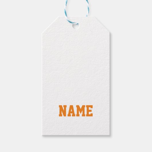 Sport Team School Kleuren NAAM Coach Modern Fun Cadeaulabel (Voorkant)