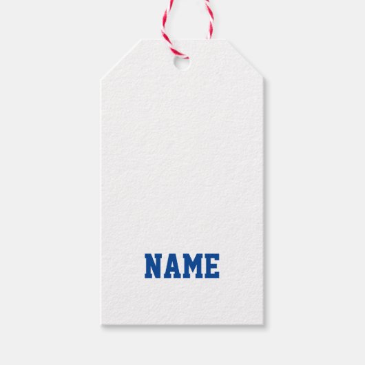 Sport Team School Kleuren NAAM Coach Modern Fun Cadeaulabel (Voorkant)