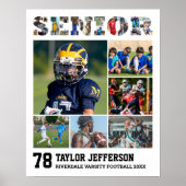 Sport Team Senior Night Player Fotocollage Poster (Voorkant)