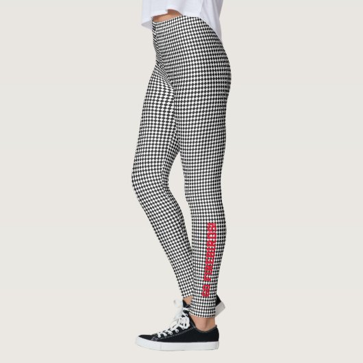 Sport Team Spirit GO Schoolnaam Checkered Fun Leggings (Links)